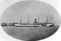 Photo # NH h76117:  U.S. Army Transport Hancock off Mare Island, California, circa 1900