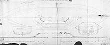 Photo # NH 76391: Plan of a Confederate ironclad, possibly Virginia II