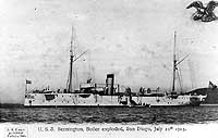 Photo # NH 77112:  USS Bennington at anchor, probably in San Francisco Bay, circa 1903-1905.