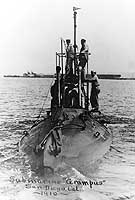 Photo # NH 77180:  USS Grampus off San Diego, California, 1910
