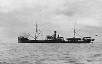 Photo # NH 78275:  USS Caesar while transporting submarines to the Philippines, 1908-1909