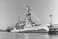 Photo # NH 80837:  USS Salt Lake City at Brisbane, Australia, in mid-1941