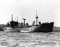 Photo # NH 82185:  USS Gordonia (AF-43) in San Francisco Bay, California, circa 1945-1946