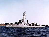 Photo # NH 82337-KN:  USS Huse in harbor, circa the 1950s