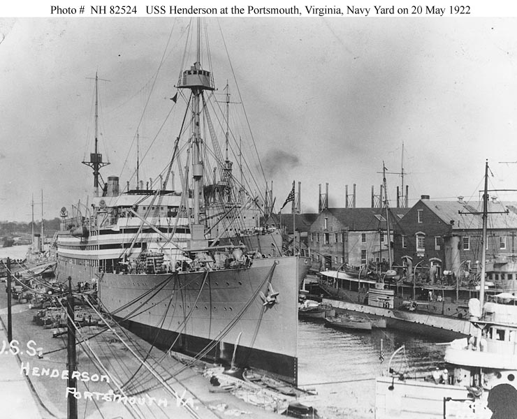 At the Navy Yard, Portsmouth, Virginia, 20 May 1922