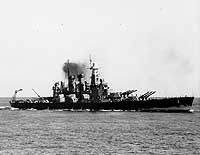 Photo # NH 83074:  USS North Carolina at sea, circa April-May 1941