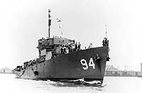 Photo # NH 84611:  USS Might underway, circa 1945