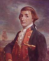 Photo # NH 84902-KN: Captain Gustavus Conyngham, Continental Navy. Portrait by V. Zveg