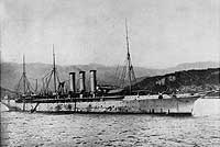 Photo # NH 85345:  USS Yale in Cuban waters during the Spanish-America War, 1898