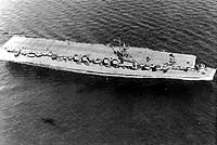 Photo # NH 88416:  USS Independence as first completed, circa early 1943