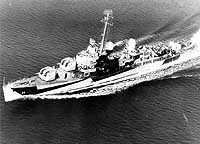 Photo # NH 90025): USS Henry A. Wiley (DM-29) painted in Camouflage Measure 31 Design 25D, 16 September 1944.
