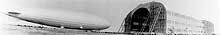 Photo # NH 91149:  Airship LZ-126 (later USS Los Angeles) enters the hangar at NAS Lakehurst, N.J., 15 October 1924.  Photographed by Clements