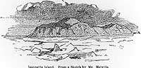 Photo # NH 92127:  Jeannette Island, north of Siberia.  Engraving after a sketch by George W. Melville, May 1881
