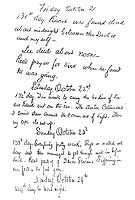Photo # NH 92144: Page from LCdr. George De Long's journal, describing the deaths of Henry H. Kaack and Walter Lee, 21 October 1881