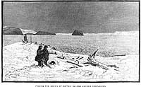 Photo # NH 92153:  'Finding the Bodies of Captain DeLong and his Companions'.  Engraving by George T. Andrew