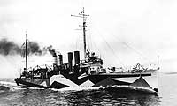 Photo # NH 94140:  USS Robinson running trials, circa October 1918