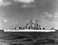 Photo # NH 94707:  USS Portsmouth at sea, 22 April 1946