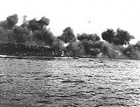 Photo # NH 94807:  USS Elliot making a smoke screen during 1930s Fleet maneuvers