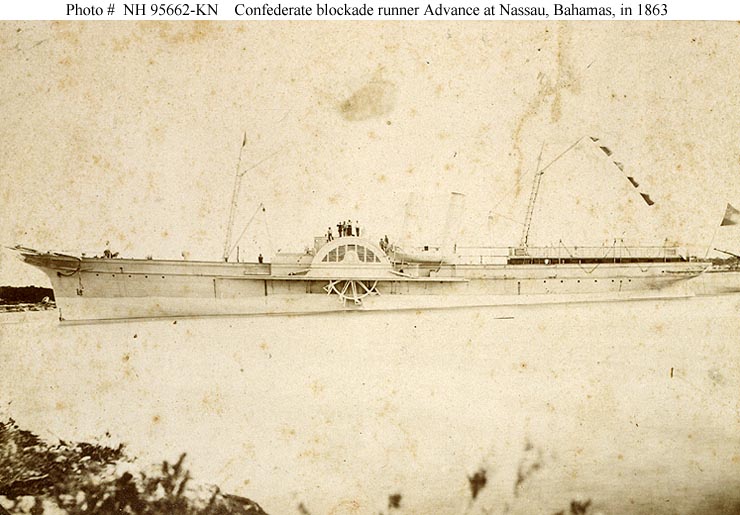 Confederate Ships Blockade Runner Advance