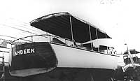 Photo #  NH 95898:  Motor boat Ahdeek hauled out of the water, circa 1916-17