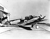Photo # NH 96164: Douglas TBD-1 painted in McClelland Barclay experimental camouflage design number 8, August 1940