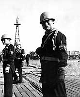 Photo # NH 97016:  Korean guards at Pusan, December 1950