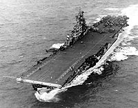 Photo #  NH 97468:  USS Intrepid operating in the Philippine Sea, November 1944