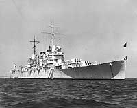 Photo # NH 97779:  USS Boise in harbor, circa 1938-39