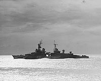 Photo # NH 97834:  USS Portland off Mindoro, 15 December 1944