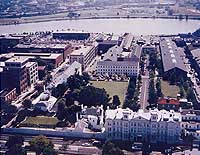 Photo # NH 97844-KN:  Washington Navy Yard, D.C., aerial view looking south, circa the early 1990s