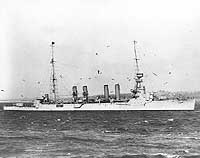 Photo # NH 97970:  USS Omaha in harbor, 8 December 1923