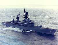 Photo # NH 98453-KN:  USS Fox underway in the Pacific, December 1988