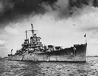 Photo # NH 98601:  USS Wilkes-Barre, probably at San Pedro, California, circa 31 January 1946