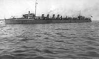 Photo # NH 98605:  USS Macdonough at anchor in 1908