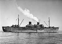 Photo # NH 98713:  USS Cullman in San Francisco Bay in late 1945 or early 1946
