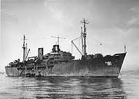 Photo # NH 98717:  USS Fallon in San Francisco Bay in late 1945 or early 1946