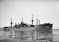 Photo # NH 98735:  USS Lauderdale in San Francisco Bay in late 1945 or early 1946