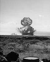 Photo # NH 98886: Shot 'Bravo' of Operation 'Sailor Hat', 6 February 1965