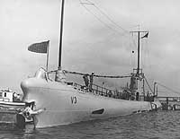 Photo # NH 99081:  USS V-3 (later renamed Bonita) in port, circa the later 1920s