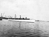 Photo #  NH 99171:  Motor boat Alabama at anchor, prior to World War I