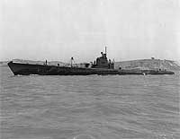 Photo # NH 99230:  USS Sturgeon off the Mare Island Navy Yard, California, 3 May 1943