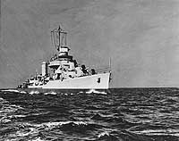 Photo # NH 99246:  USS Gherardi underway, circa 1942