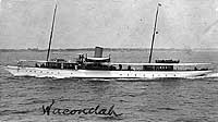 Photo # NH 99276:  Yacht Wacondah underway, prior to World War I