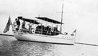 Photo #  NH 99299:  Motor boat Althea at anchor, prior to World War I.