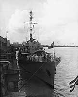 Photo # NH 99316:  Cuban frigate Antonio Maceo visiting New Orleans, La., 9 May 1950