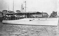 Photo #  NH 99369:  Motor boat Weepoose in port, prior to her World War I Naval service