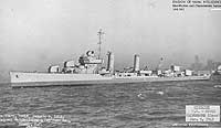 Photo # NH 99598:  USS Stockton off Kearny, N.J., 9 January 1943