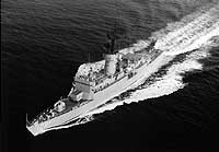 Photo # NH 99645:  USS Patterson underway in Narragansett Bay, R.I., August 1970