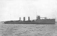Photo # NH 99740:  USS Mayrant at anchor, 1911