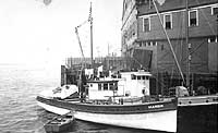 Photo #  NH 99876:  Motor boat Alameda in port, 1917